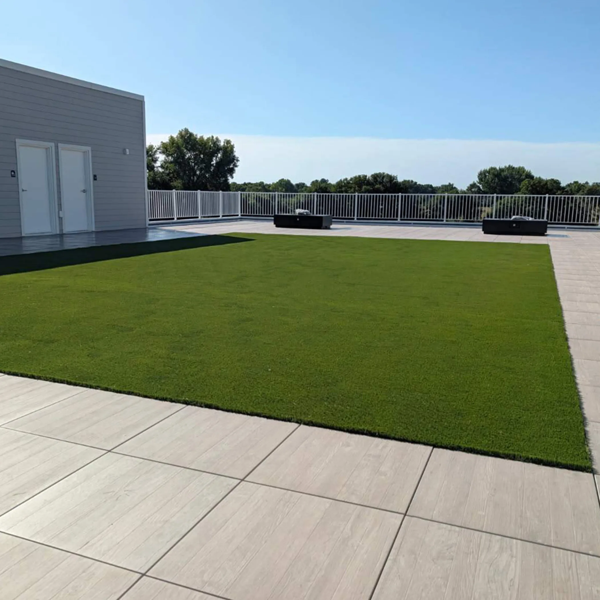 artificial turf and paved paths